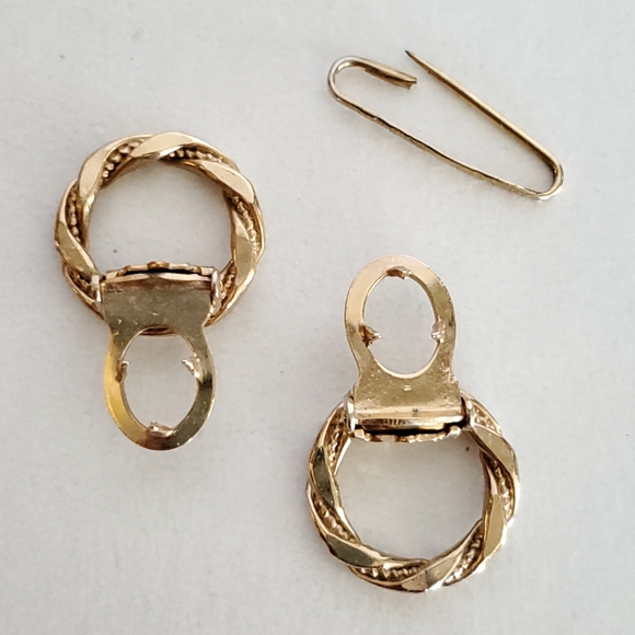 Vintage Gold Tone Lingerie Clips - Picture 5 of 7